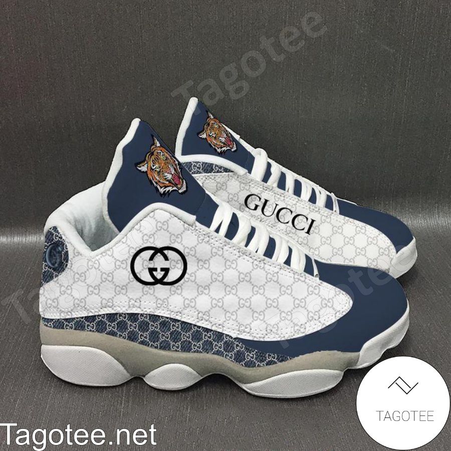 Best Gucci Tiger White Sneakers Air Jordan 13 Shoes - Tagotee