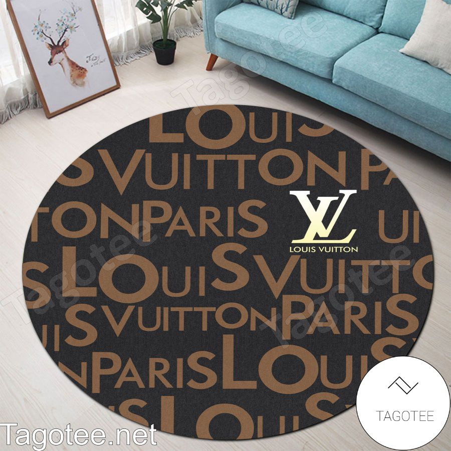 Louis Vuitton Light Grey Luxury Brand Round Rug Carpet Home Decor-105611, by Cootie Shop