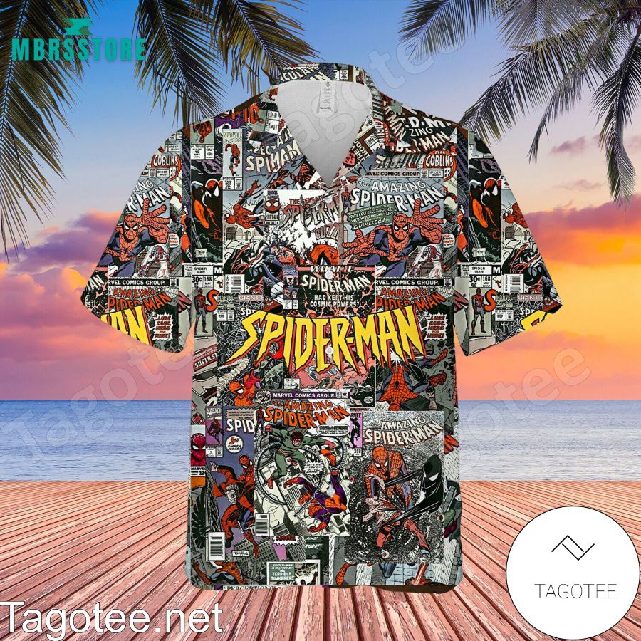 3d Save The World Spiderman Hawaiian Shirt