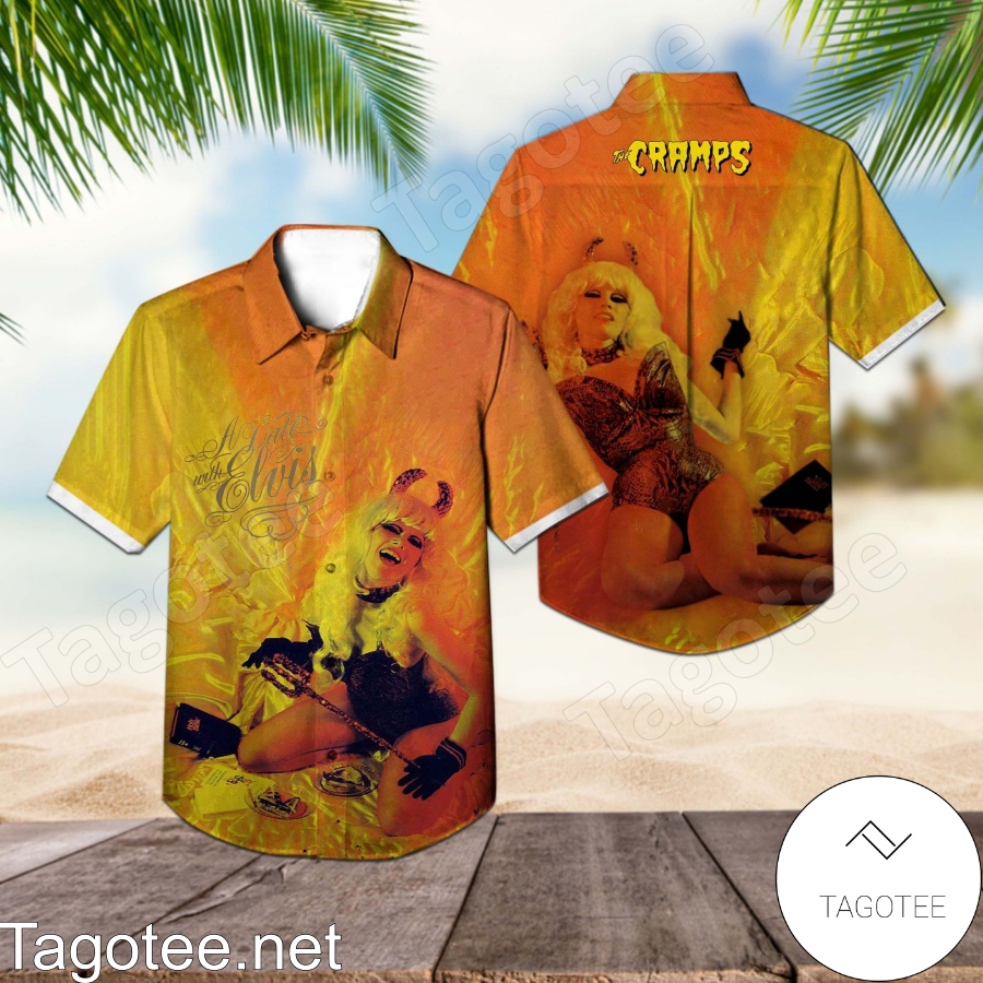 A Date With Elvis Album Cover By The Cramps Hawaiian Shirt