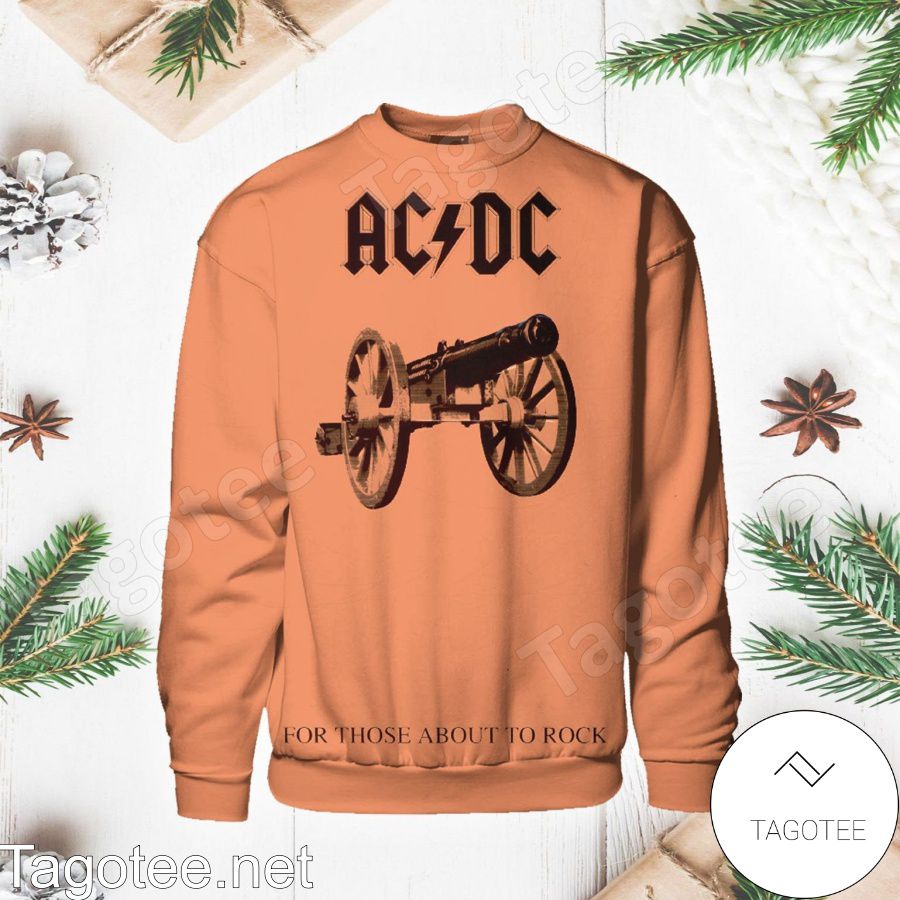 Ac Dc For Those About To Rock Album Cover Long Sleeve Shirt