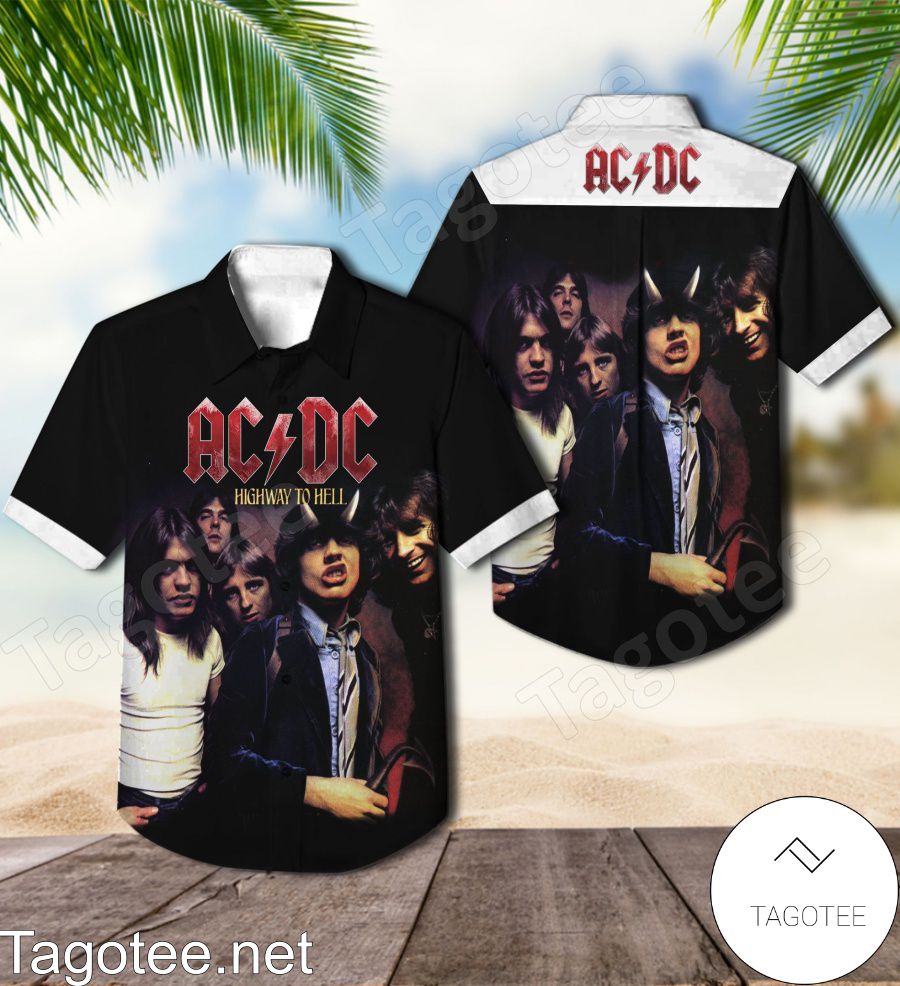 Ac Dc Highway To Hell Album Cover Style 2 Hawaiian Shirt