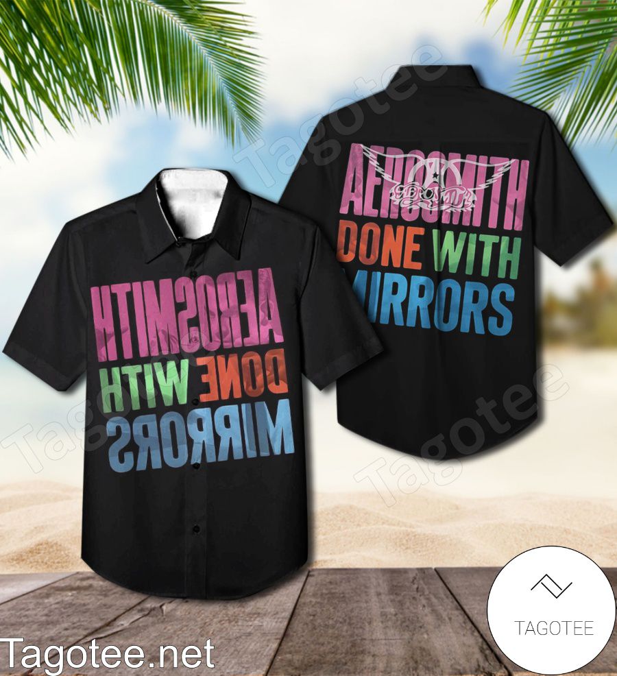 Aerosmith Done With Mirrors Album Cover Hawaiian Shirt