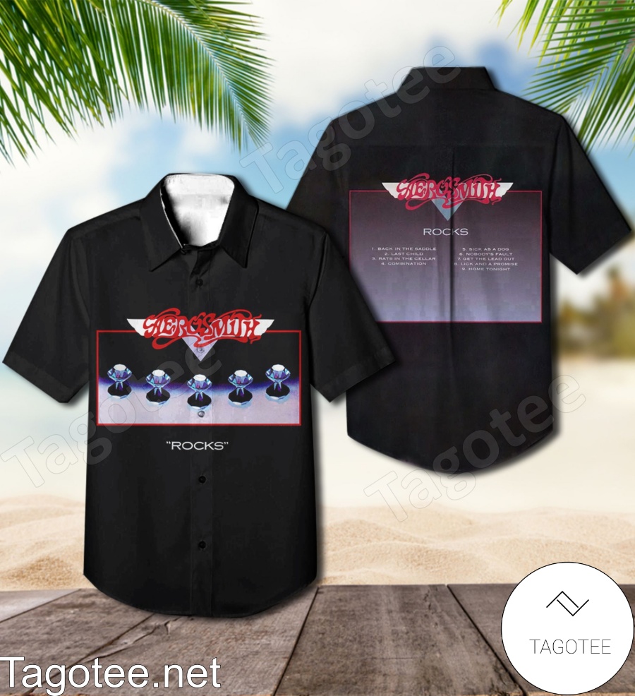 Aerosmith Rocks Album Cover Hawaiian Shirt