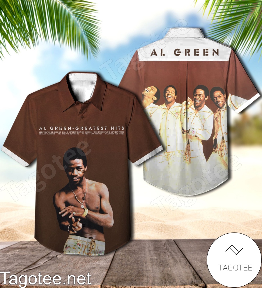 Al Green's Greatest Hits Album Cover Brown Hawaiian Shirt