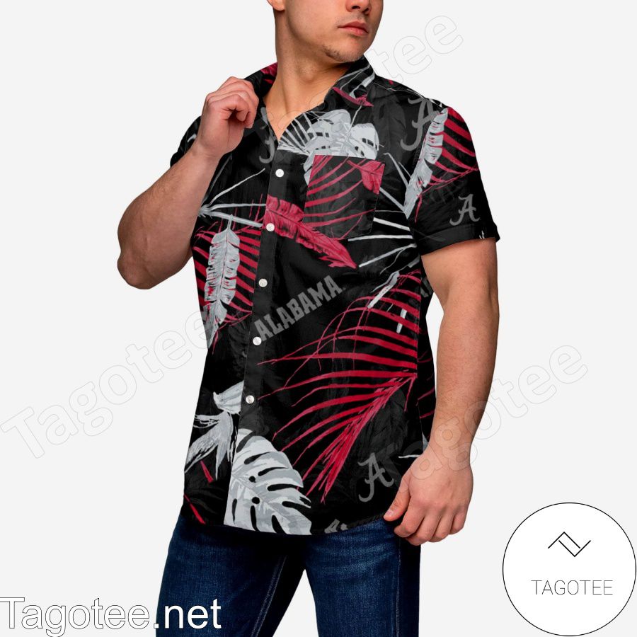 Alabama Crimson Tide Neon Palm Hawaiian Shirt