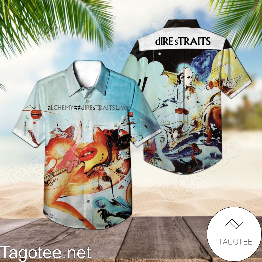 Alchemy Dire Straits Live Album Cover Artwork Hawaiian Shirt
