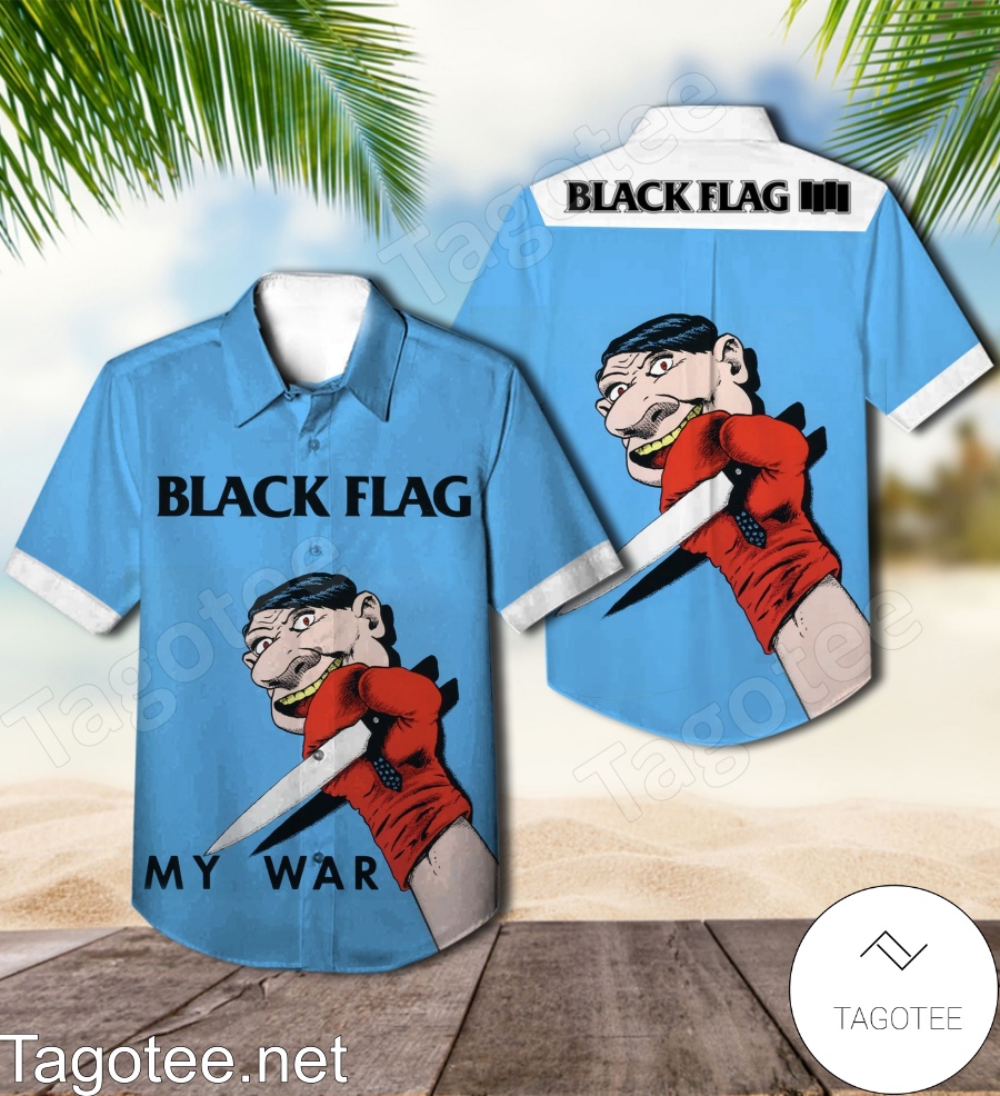 Black Flag My War Album Cover Hawaiian Shirt