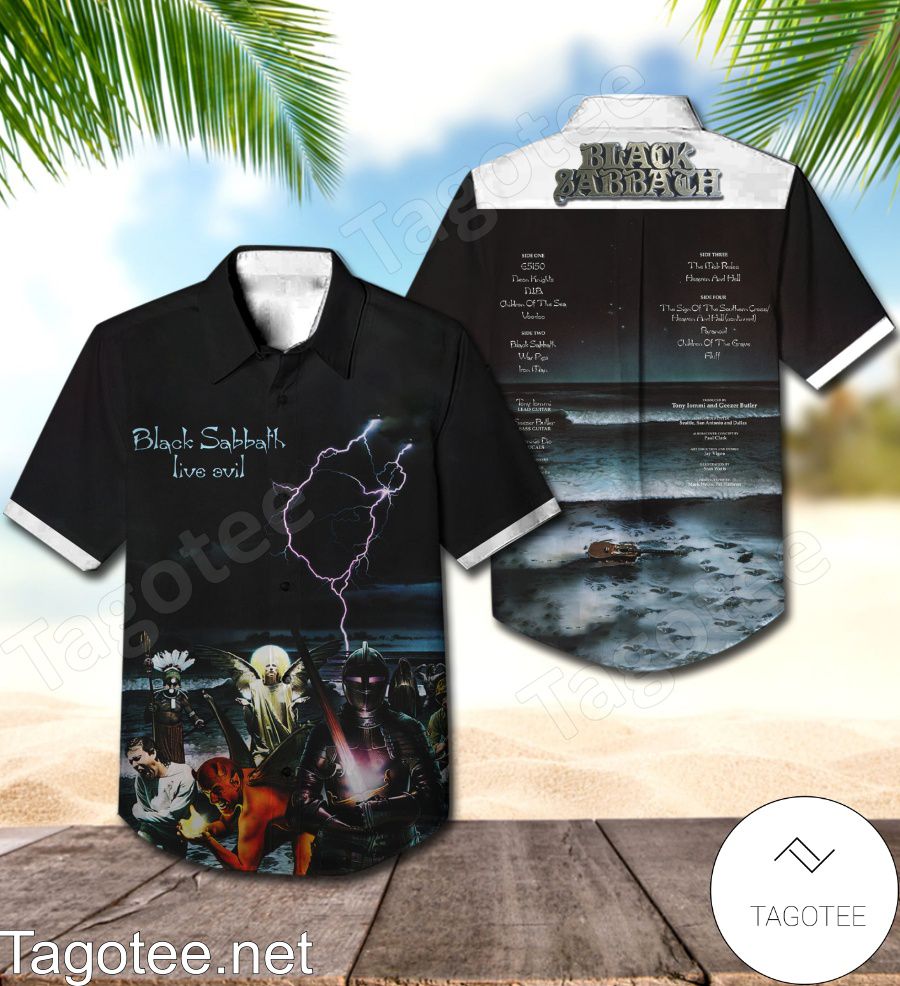 Black Sabbath Live Evil Album Cover Style 2 Hawaiian Shirt