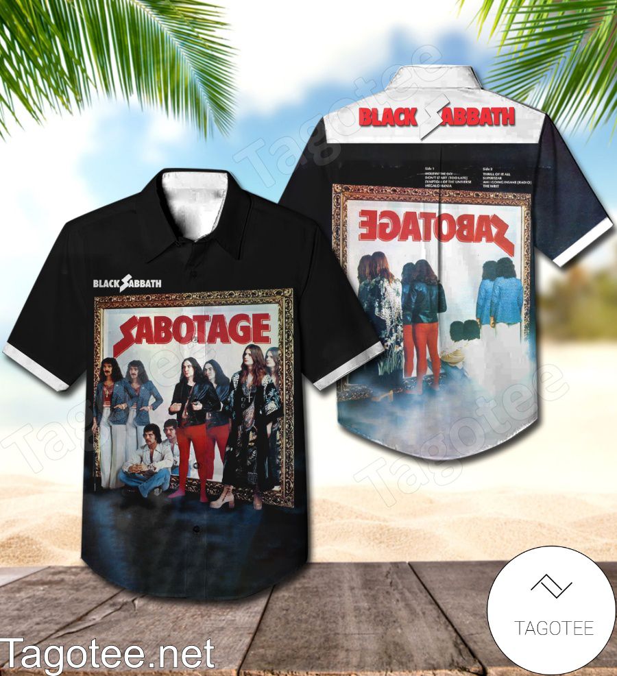 Black Sabbath Sabotage Album Cover Hawaiian Shirt