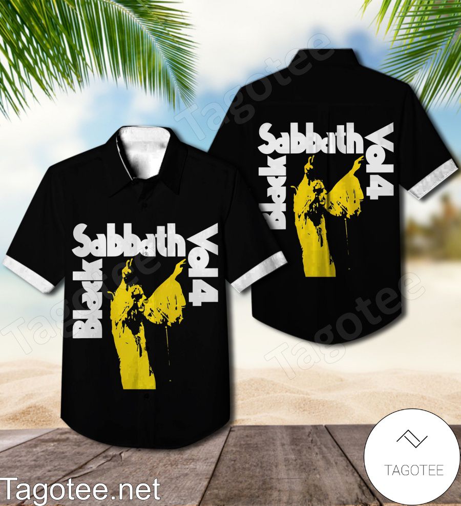 Black Sabbath Vol. 4 Album Cover Black Hawaiian Shirt