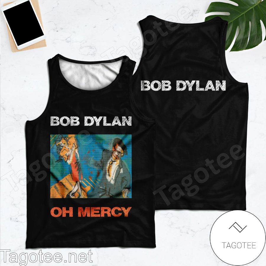 Bob Dylan Oh Mercy Album Cover Black Tank Top