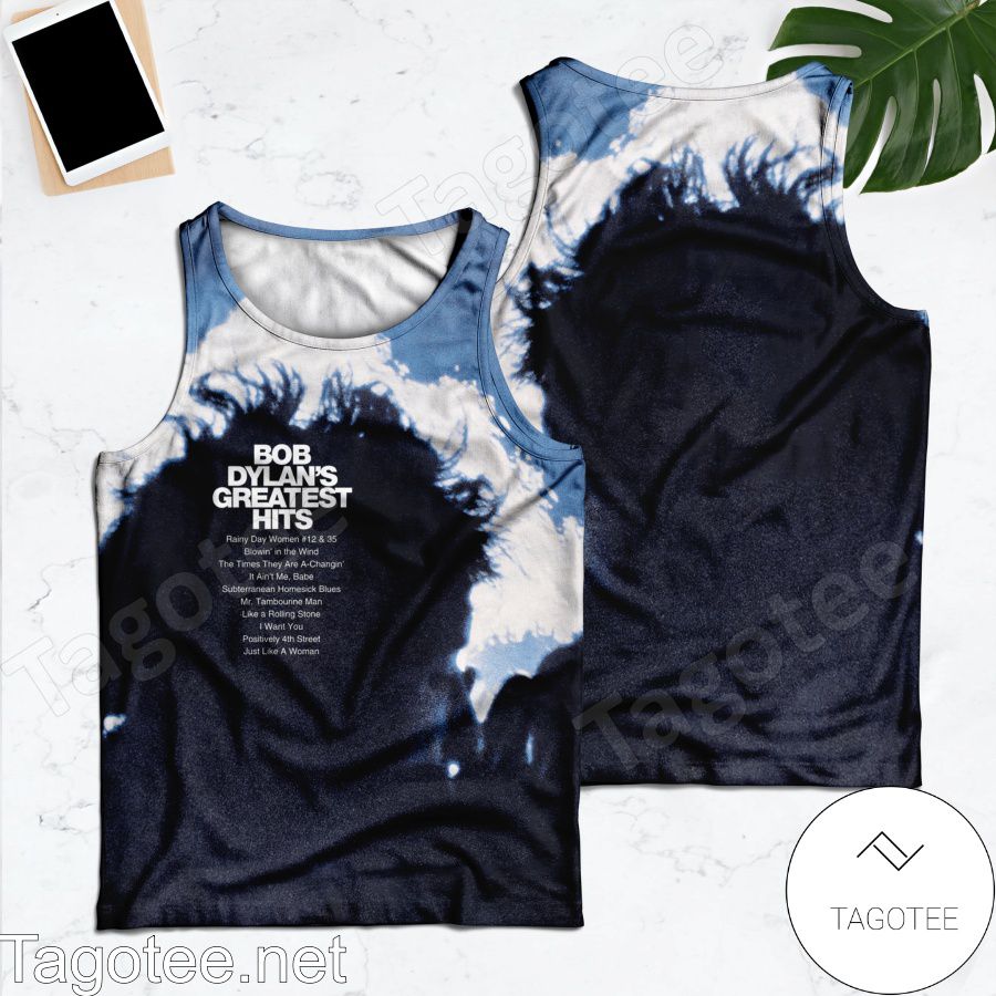 Bob Dylan's Greatest Hits Album Cover Tank Top