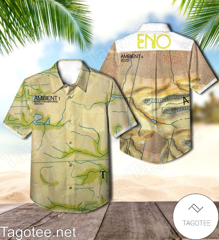 Brian Eno Ambient 1 Music For Airports Album Cover Hawaiian Shirt