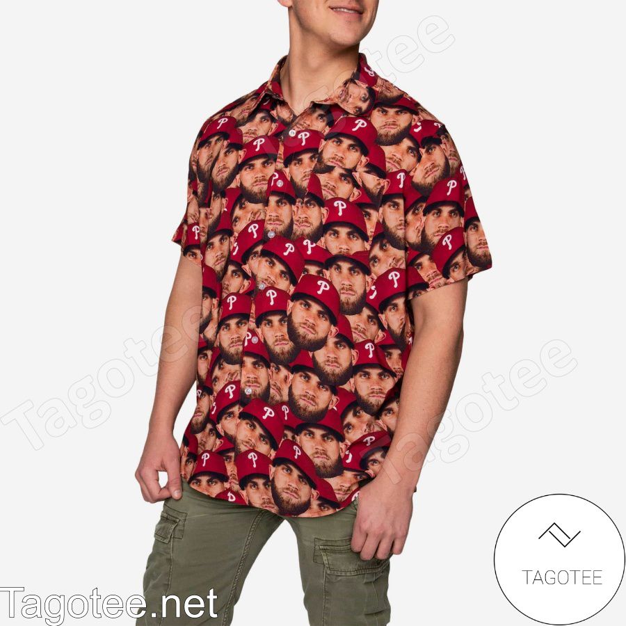 Bryce Harper Philadelphia Phillies Game Face Hawaiian Shirt