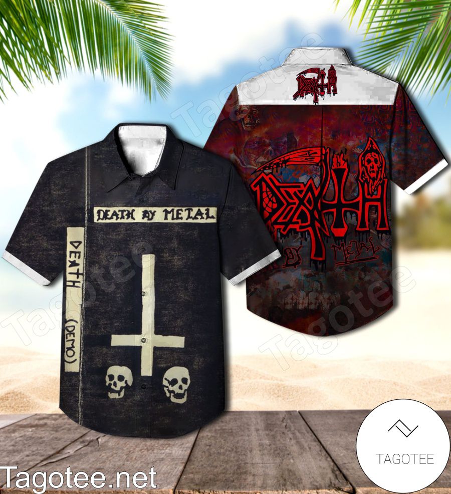 Death Death By Metal Album Cover Hawaiian Shirt