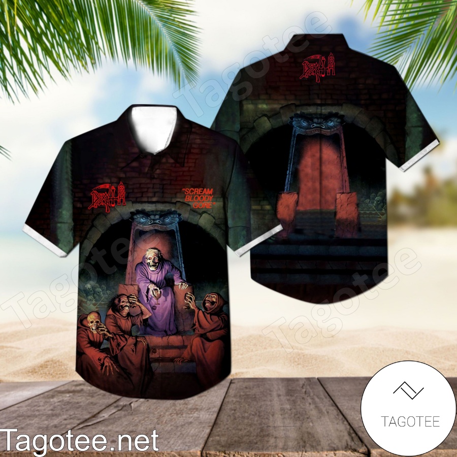 Death Scream Bloody Gore Album Cover Style 2 Hawaiian Shirt
