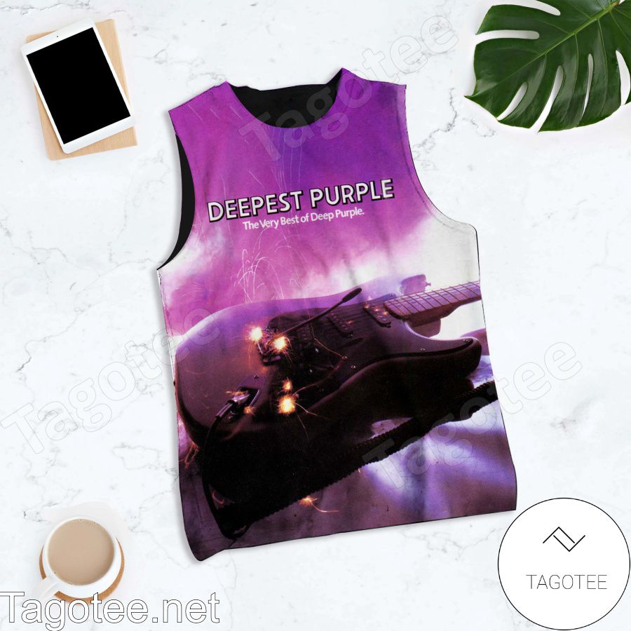 Deepest Purple The Very Best Of Deep Purple Compilation Album Cover Tank Top