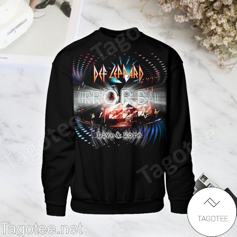 Def Leppard Mirror Ball Live And More Album Cover Long Sleeve Shirt