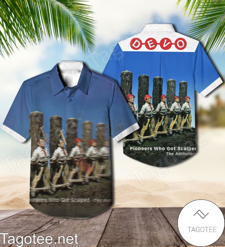 Devo Pioneers Who Got Got Scalped The Anthology Album Cover Hawaiian Shirt