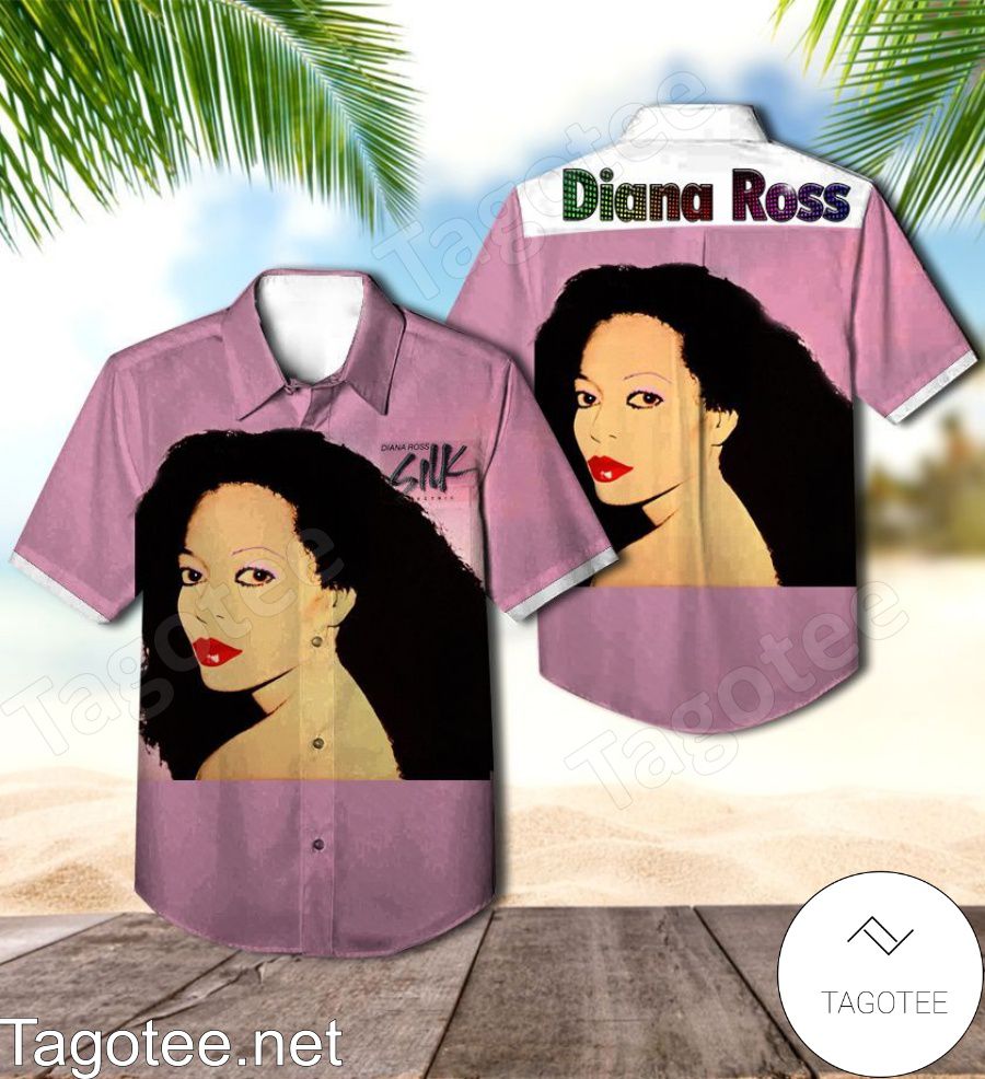 Diana Ross Silk Electric Album Cover Hawaiian Shirt