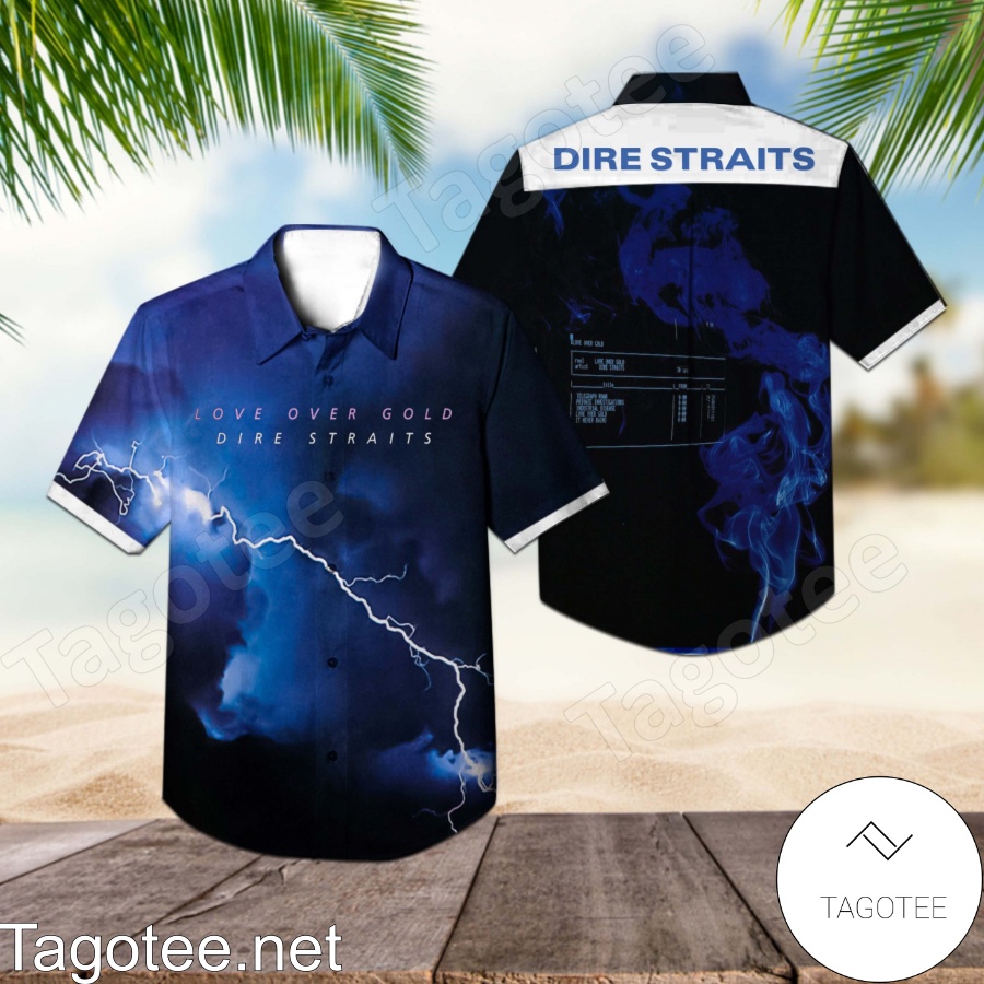 Dire Straits Love Over Gold Album Cover Style 2 Hawaiian Shirt