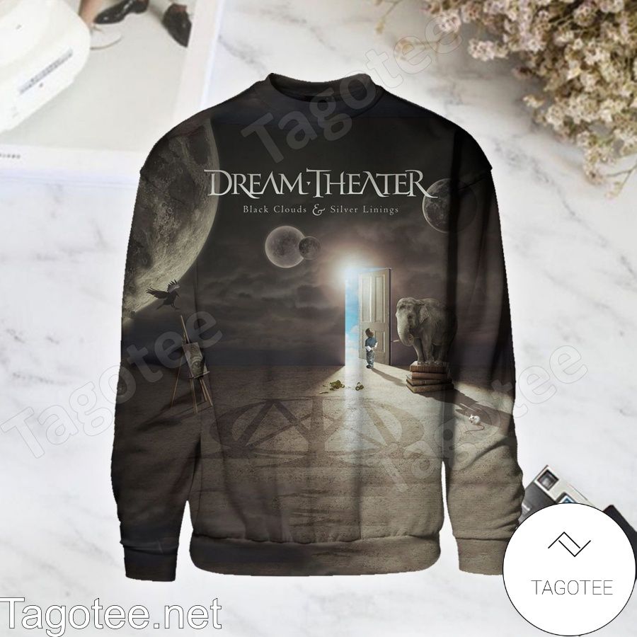 Dream Theater Black Clouds And Silver Linings Album Cover Long Sleeve Shirt