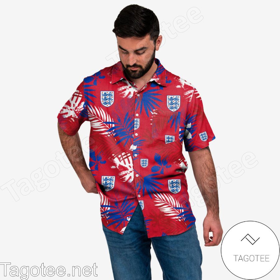 England Floral Hawaiian Shirt