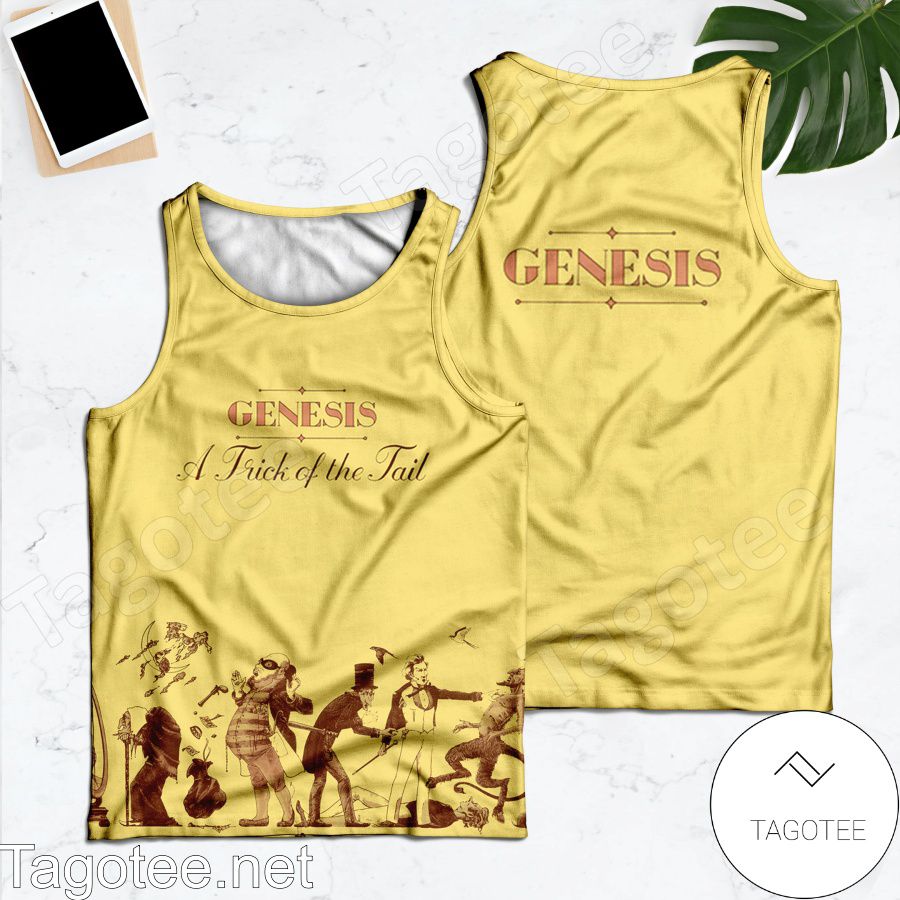 Genesis A Trick Of The Tail Album Cover Yellow Tank Top