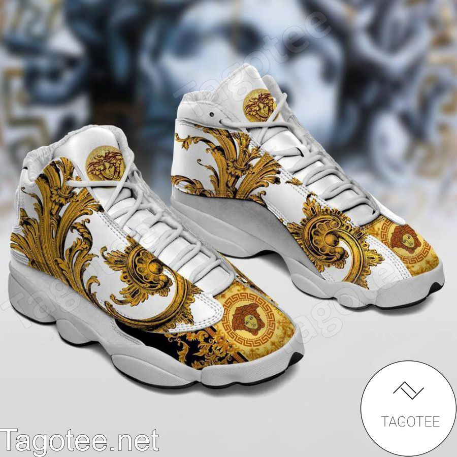 Gianni Versace White Sport Air Jordan 13 Shoes - Tagotee