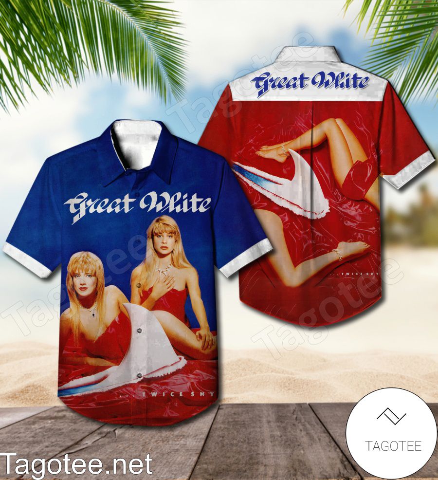Great White Twice Shy Album Cover Hawaiian Shirt