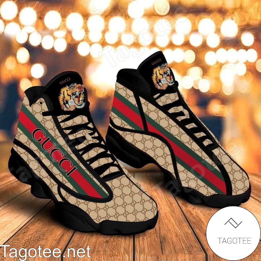 Gucci Brown Air Jordan 13 Shoes - Tagotee