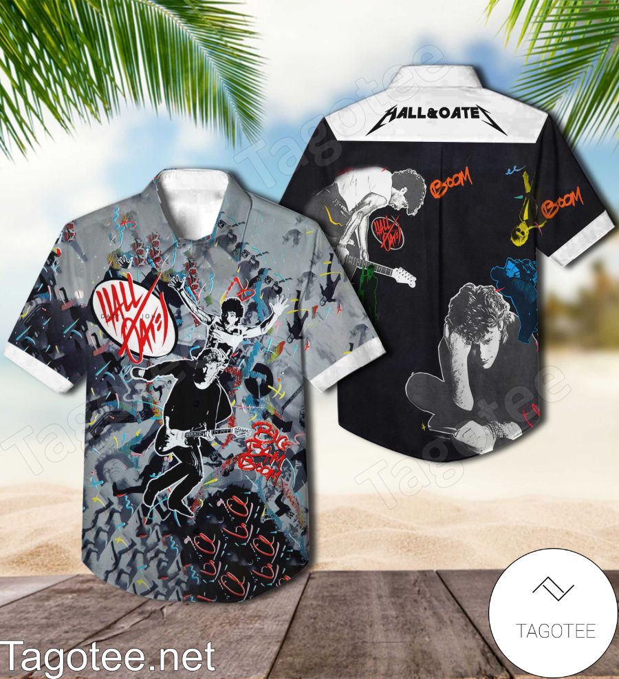 Hall And Oates Big Bam Boom Album Cover Hawaiian Shirt