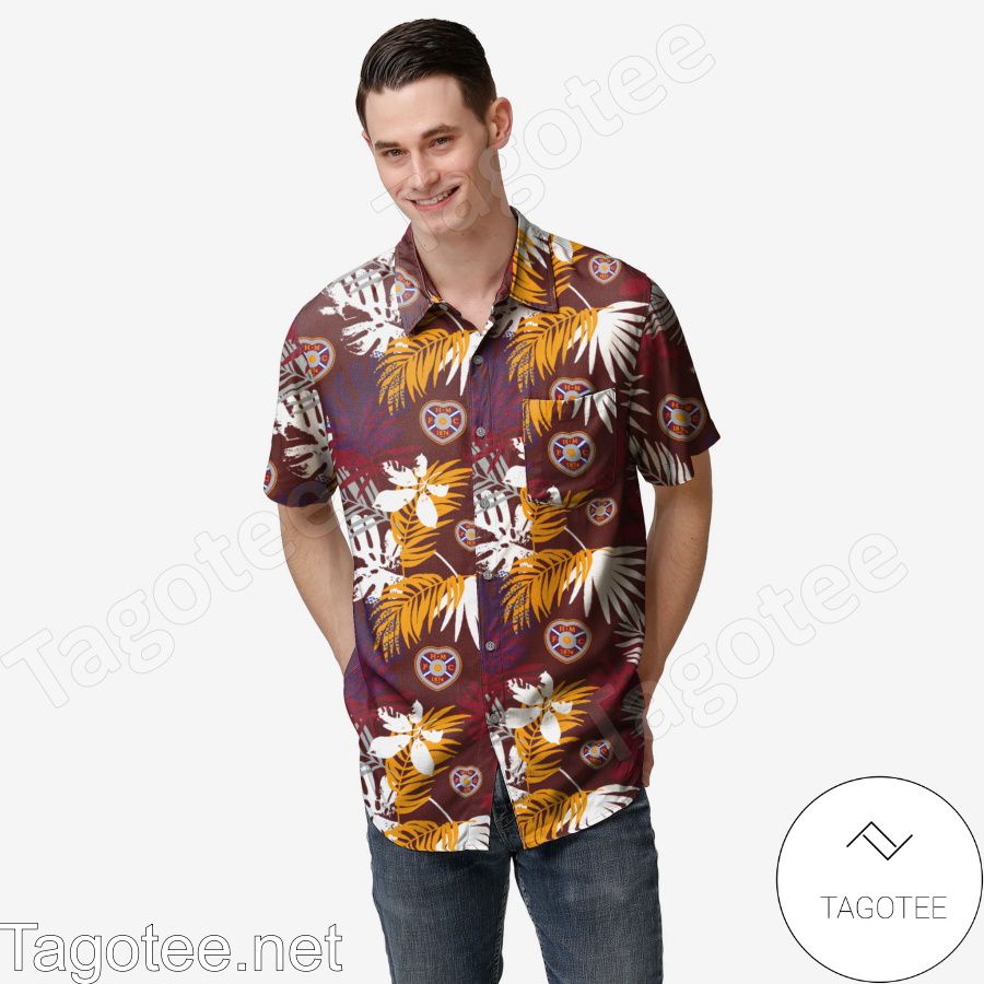 Heart Of Midlothian FC Floral Hawaiian Shirt