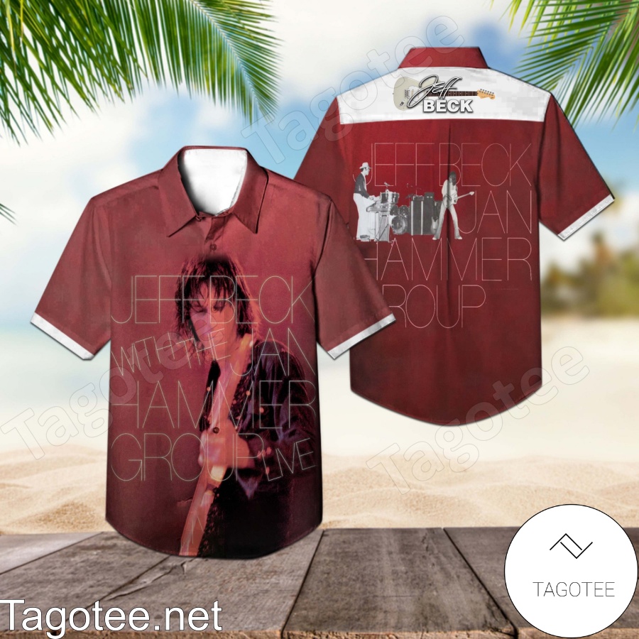 Jeff Beck With The Jan Hammer Group Live Album Cover Hawaiian Shirt