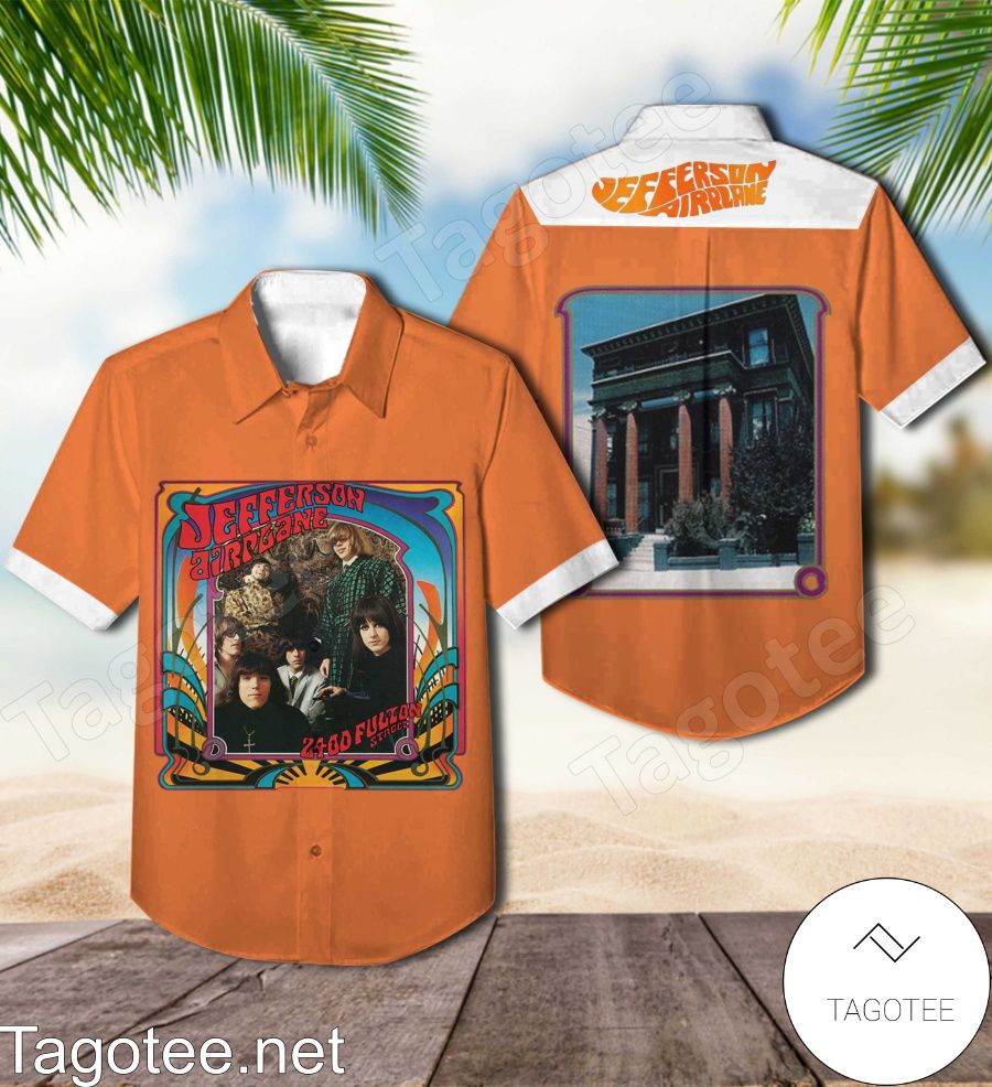 Jefferson Airplane 2400 Fulton Street Compilation Album Cover Hawaiian Shirt