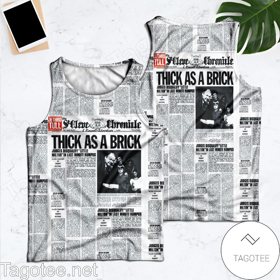 Jethro Tull Thick As A Brick Album Cover Tank Top
