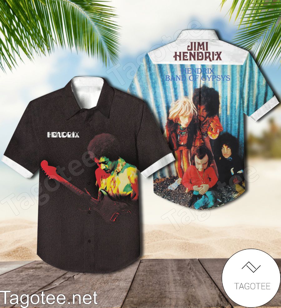 Jimi Hendrix Band Of Gypsys Live Album Cover Hawaiian Shirt