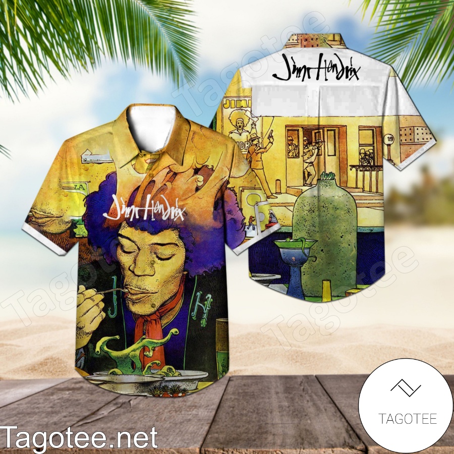 Jimi Hendrix Voodoo Soup Compilation Album Cover Hawaiian Shirt - Tagotee