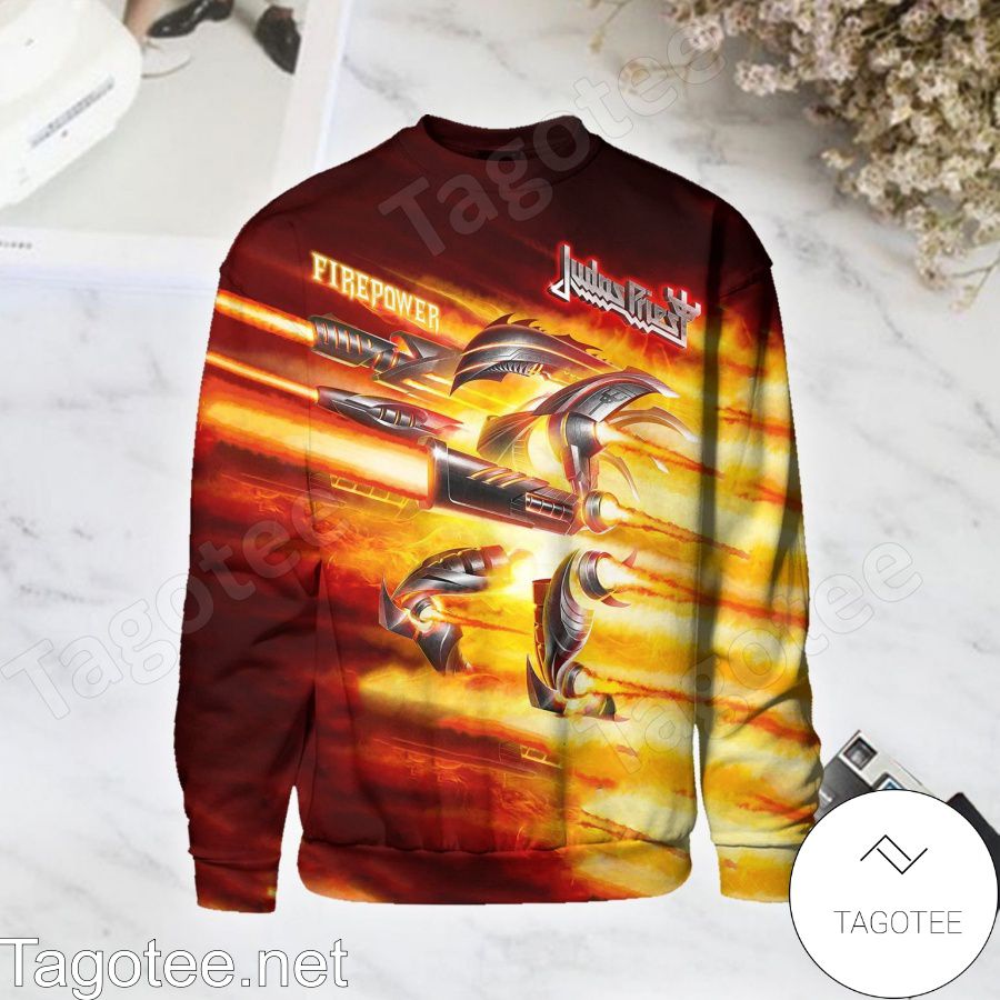 Judas Priest Firepower Album Cover Long Sleeve Shirt