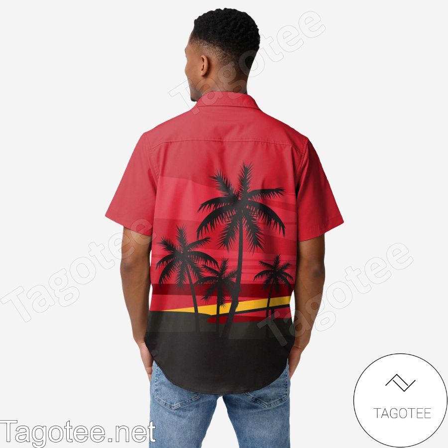 Kansas City Chiefs Tropical Sunset Hawaiian Shirt a