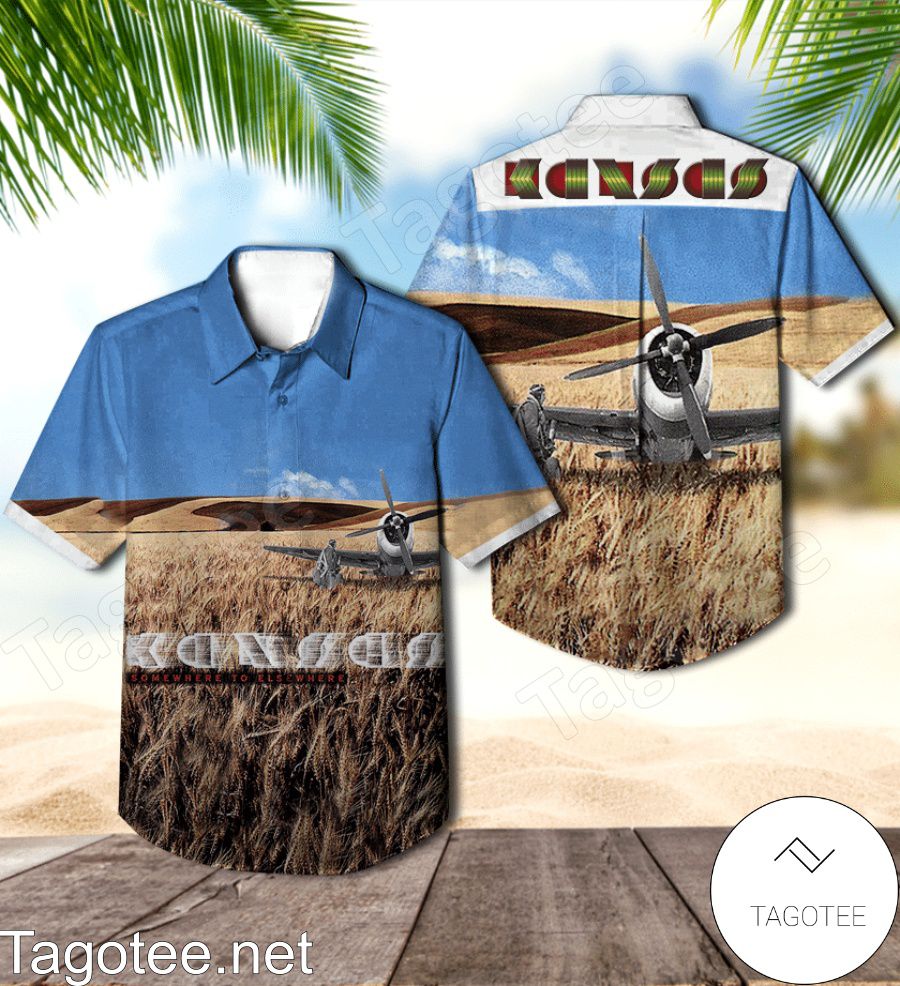 Kansas Somewhere To Elsewhere Album Cover Hawaiian Shirt