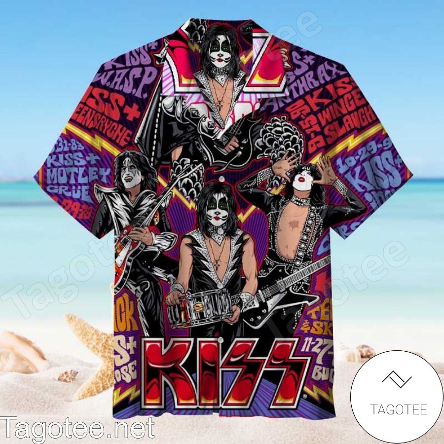 Kiss 1973 Metal Rock Hawaiian Shirt