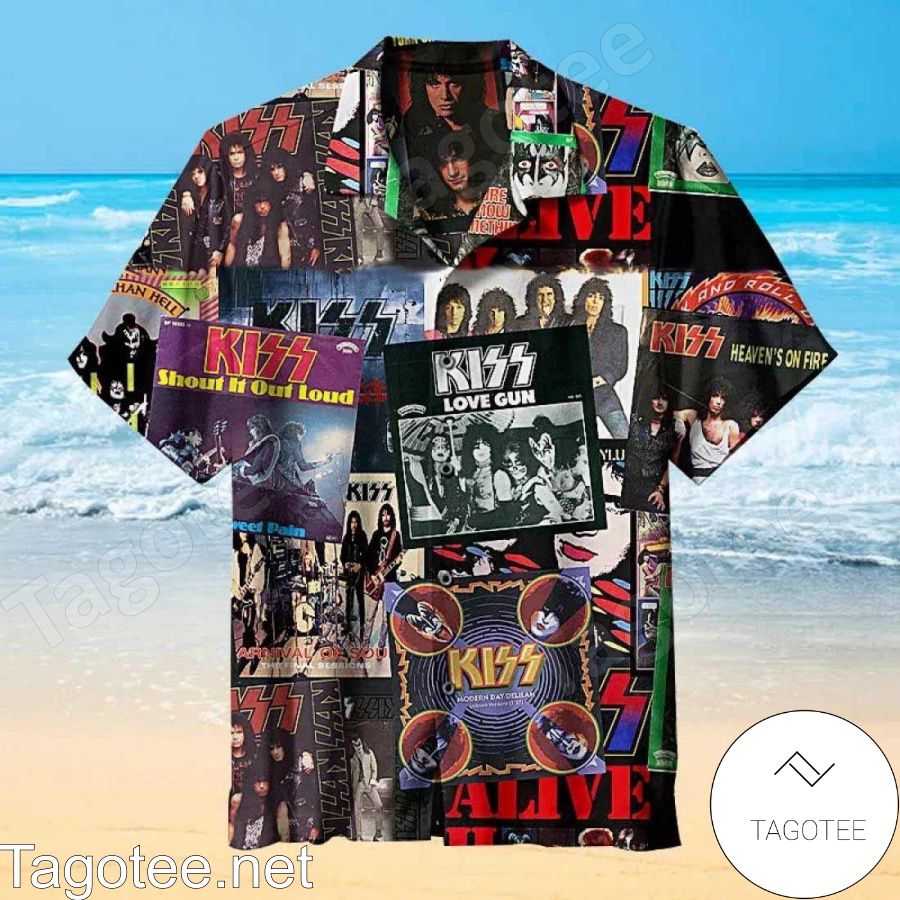 Kiss Band All Album Cover Hawaiian Shirt