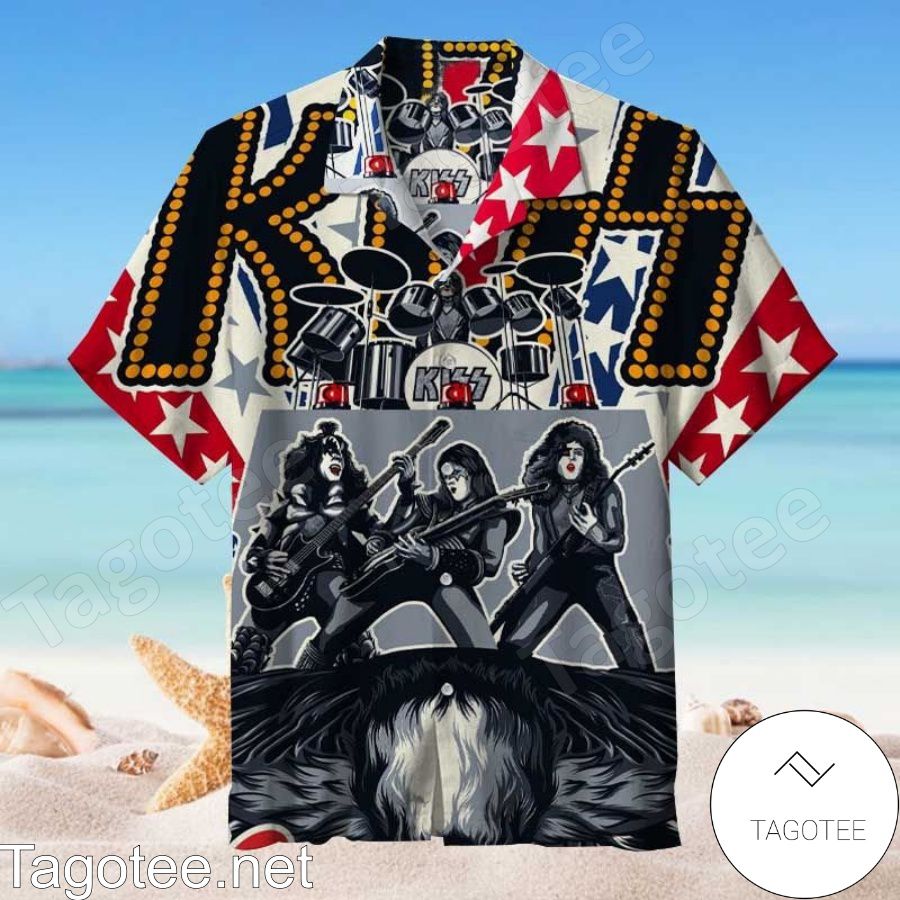 Kiss Spirit Of '76 North American Tour Hawaiian Shirt