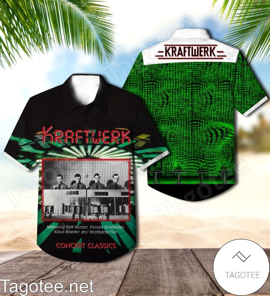 Kraftwerk Concert Classics Album Cover Hawaiian Shirt