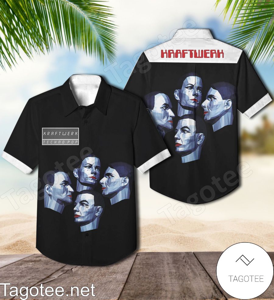 Kraftwerk Electric Café Album Cover Style 2 Hawaiian Shirt