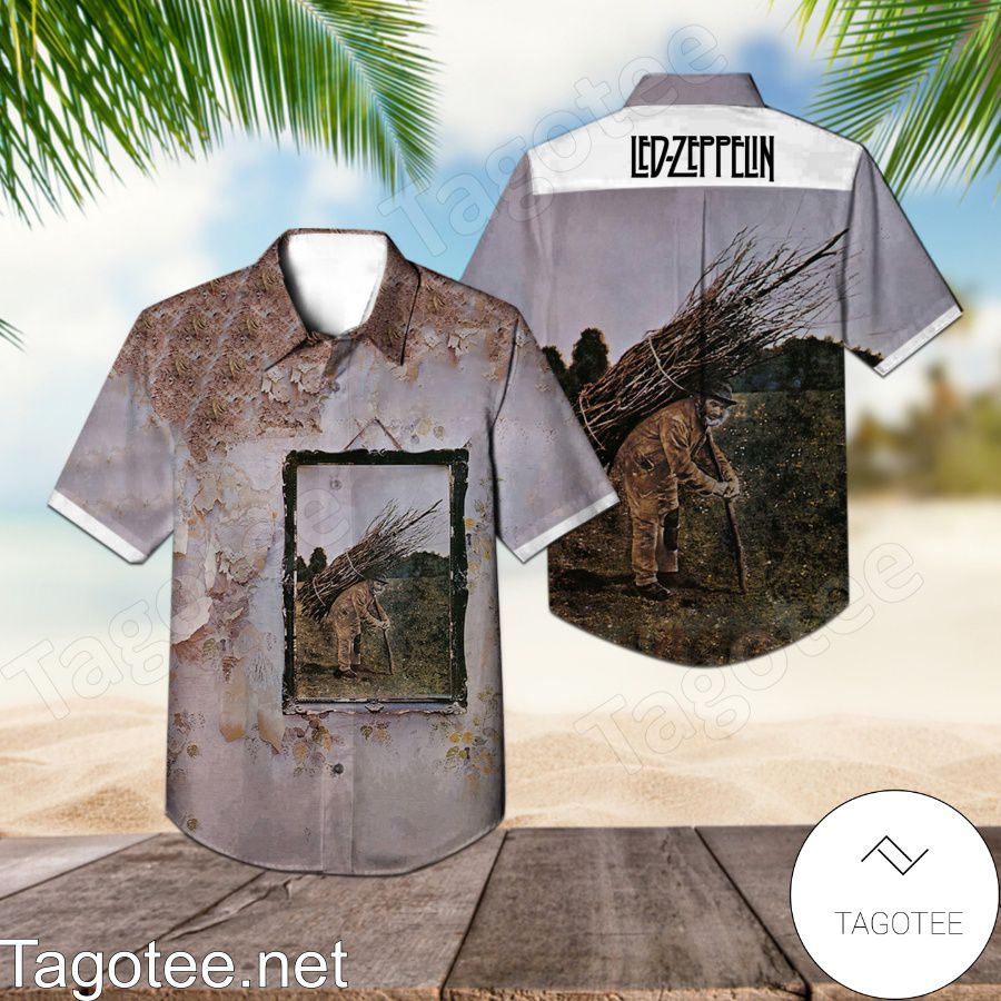 Led Zeppelin IV Album Cover Hawaiian Shirt - Tagotee