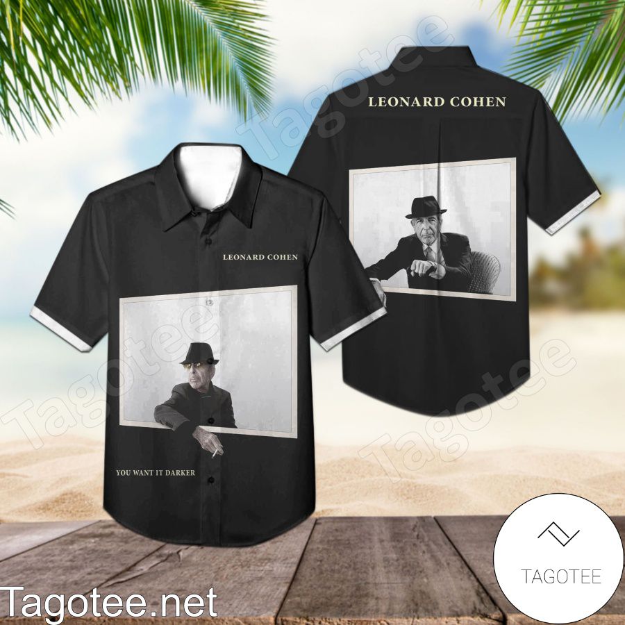 Leonard Cohen You Want It Darker Album Cover Hawaiian Shirt