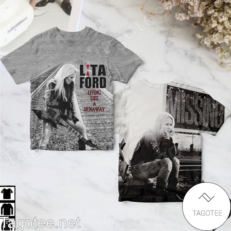 Lita Ford Living Like A Runaway Album Cover Shirt